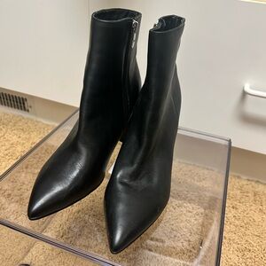 Marc Fisher Black Leather Ankle Boots